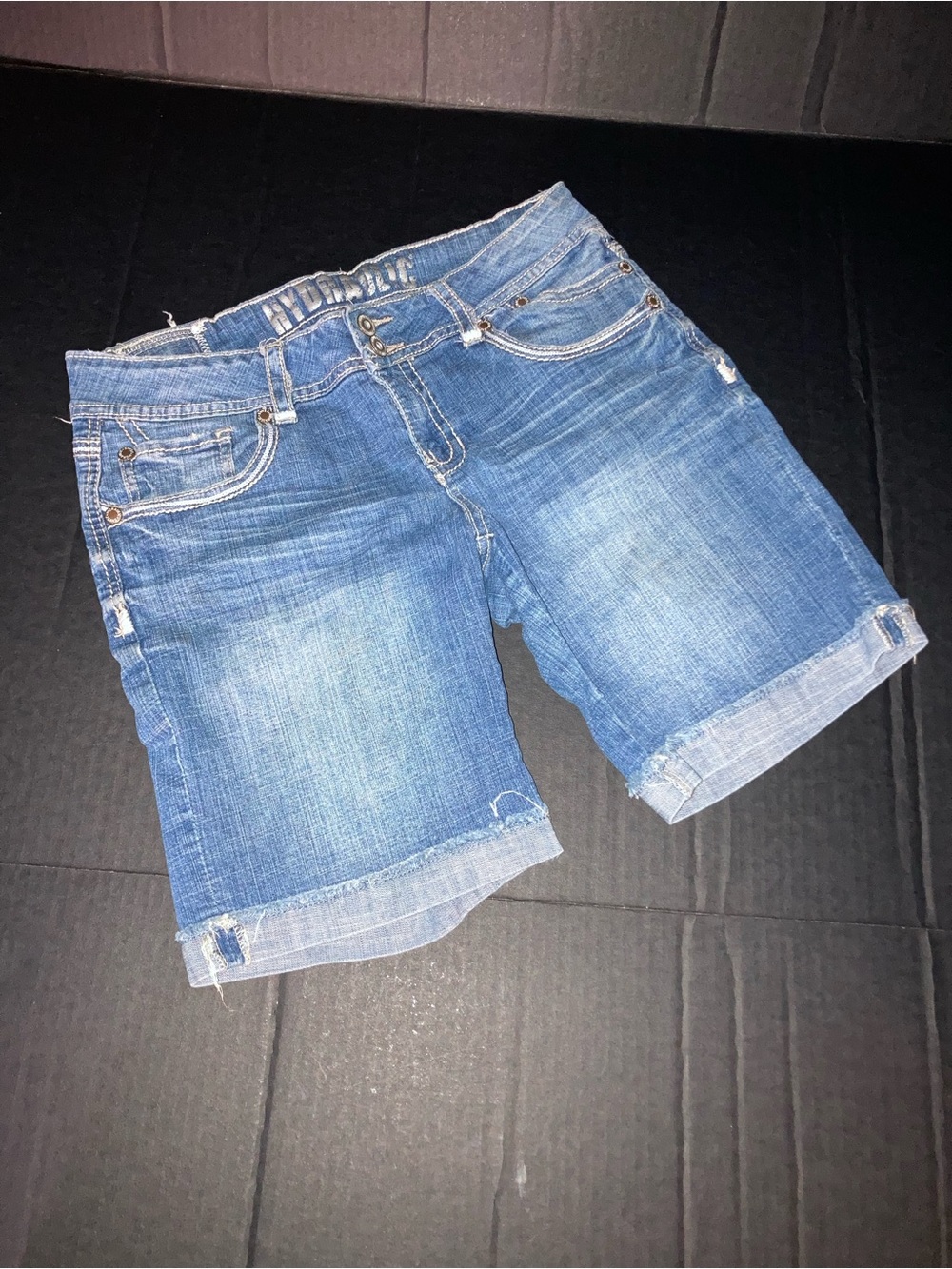 Hydraulic Blue Denim Bermuda Shorts